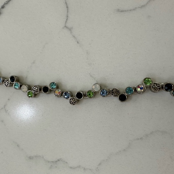 Vintage Lia Sophia Happy Hour Victorian Style Riviere Crystal Retired Necklace - Picture 3 of 5